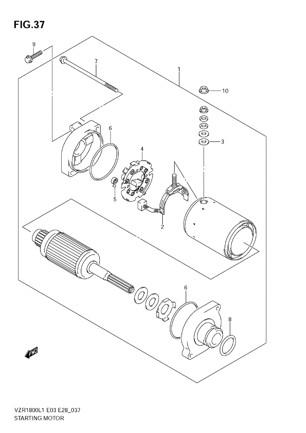 Starting motor