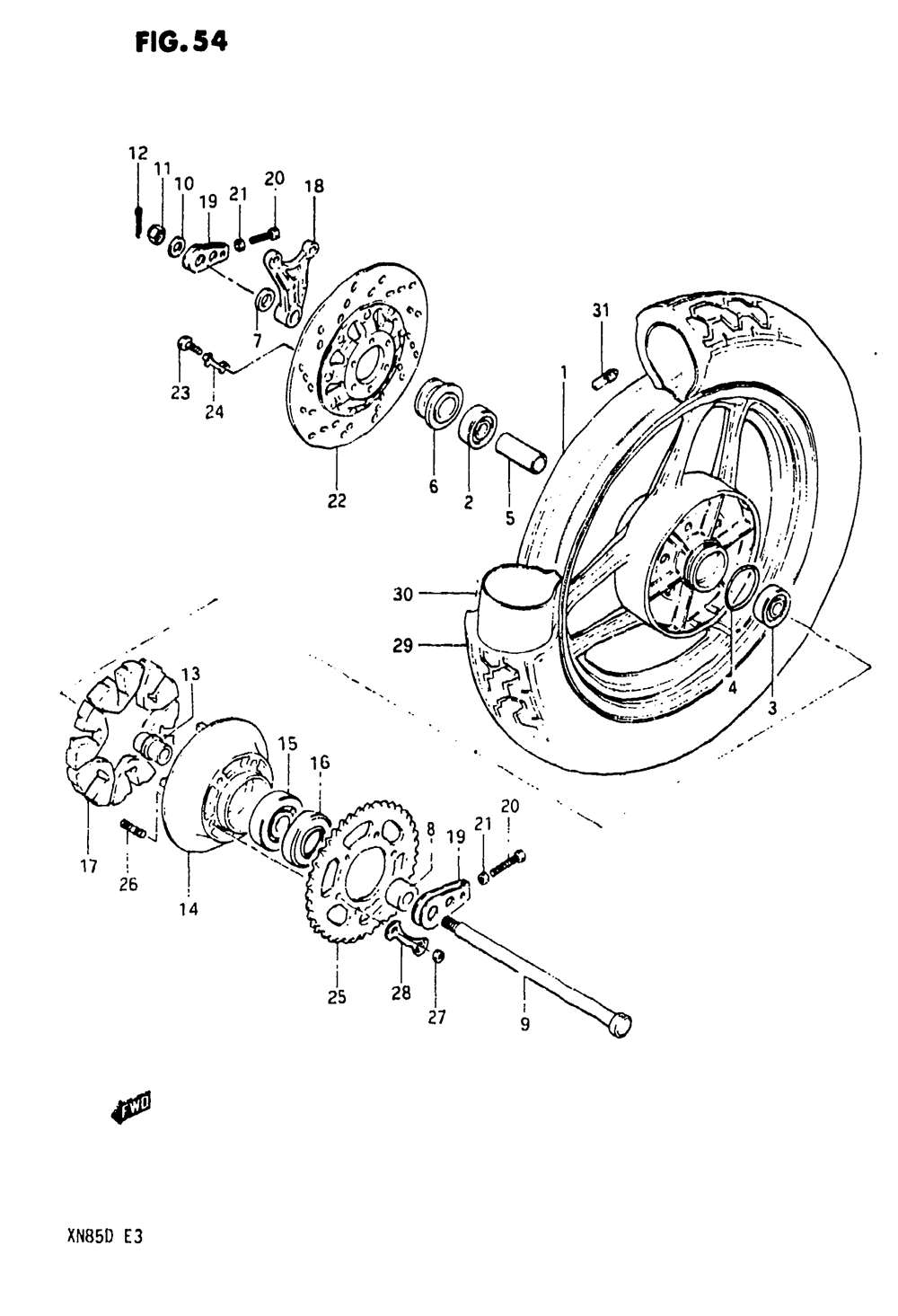 Rear wheel