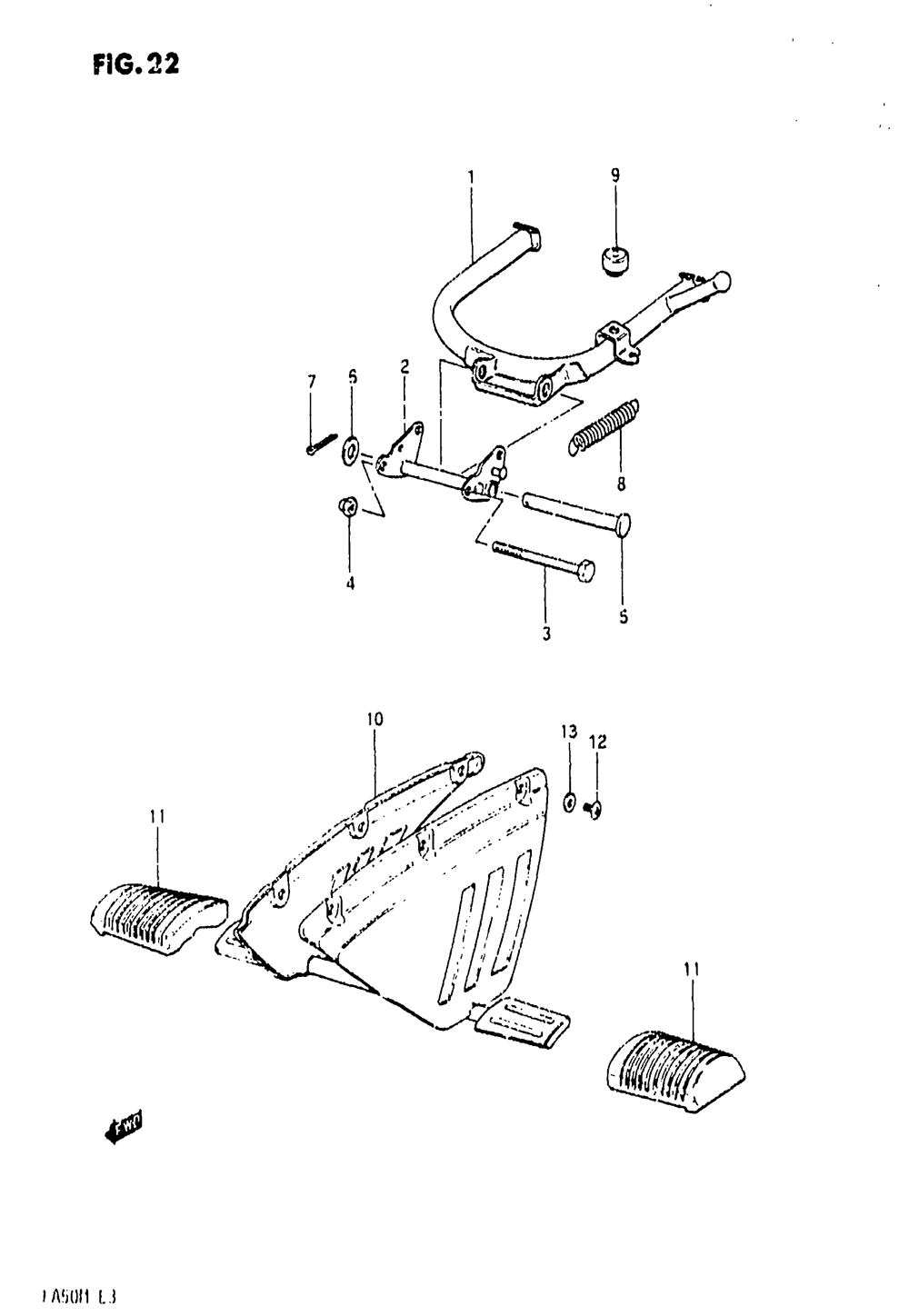 Center stand-footrest