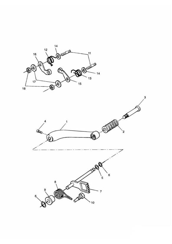 Gear change pedal