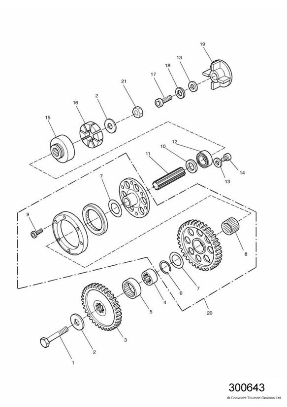 Alternator_starter drive gears