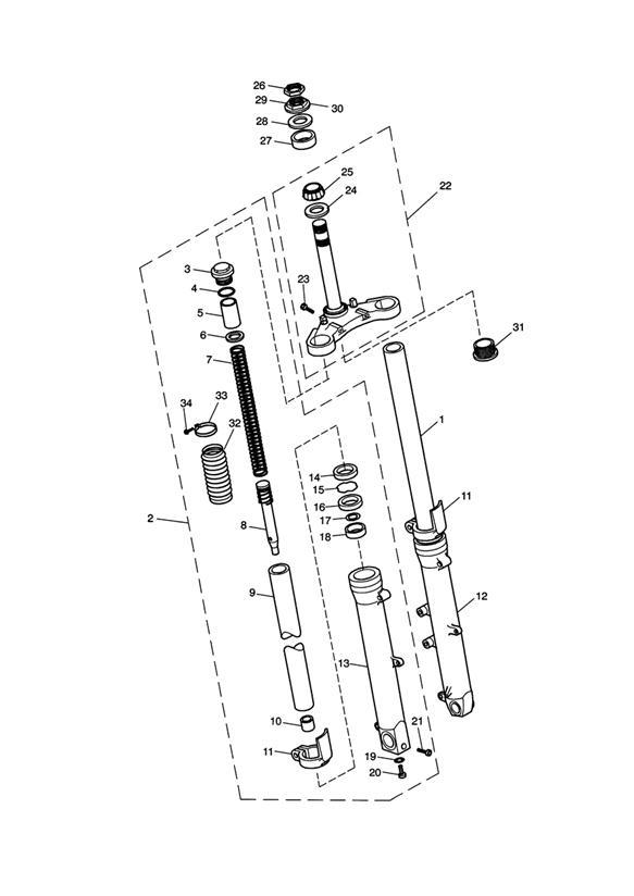 Front forks & lower yoke