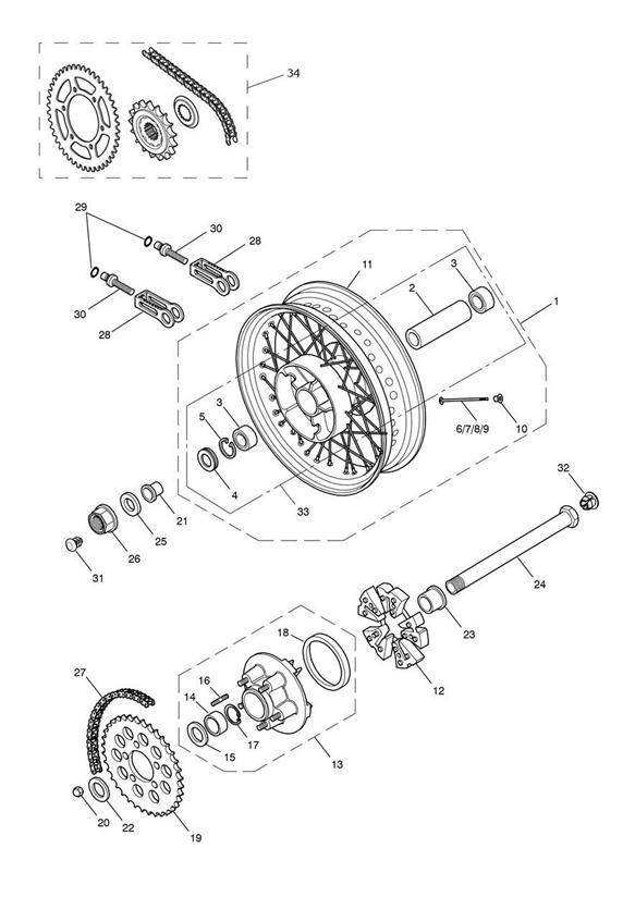 Rear wheel & final drive