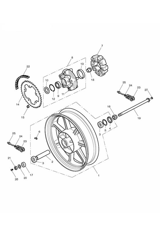 Rear wheel & final drive