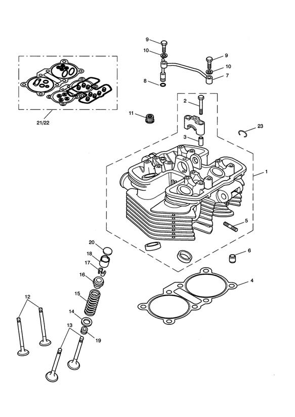 Cylinder head & valves - bonneville t100