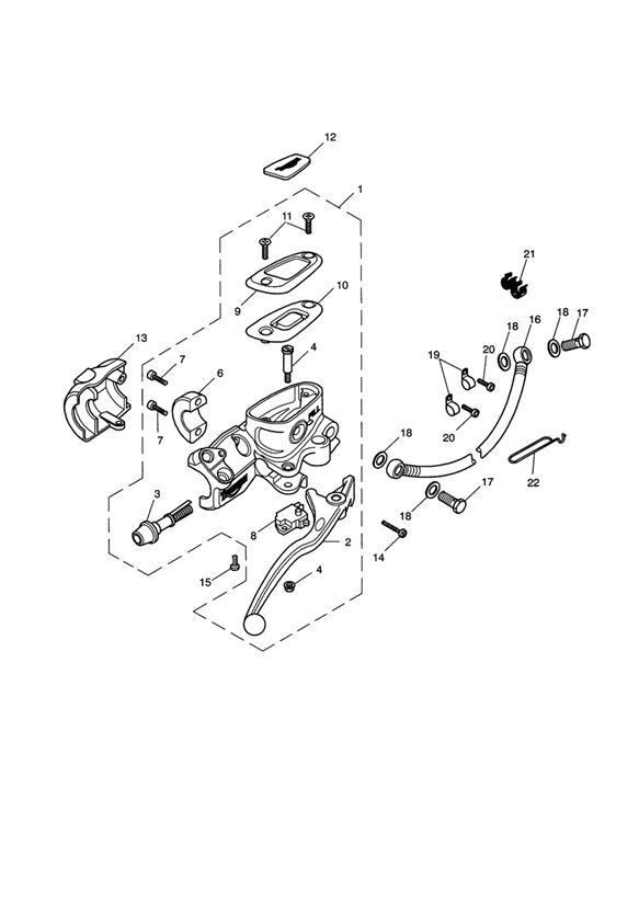 Front brake master cylinder & hoses