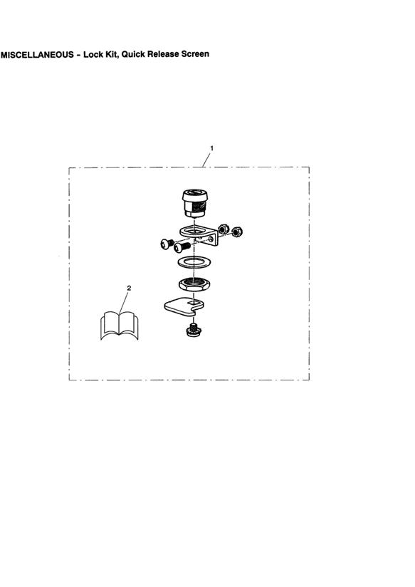 Lock kit, quick release screen