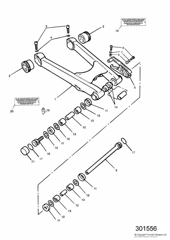 Swinging arm