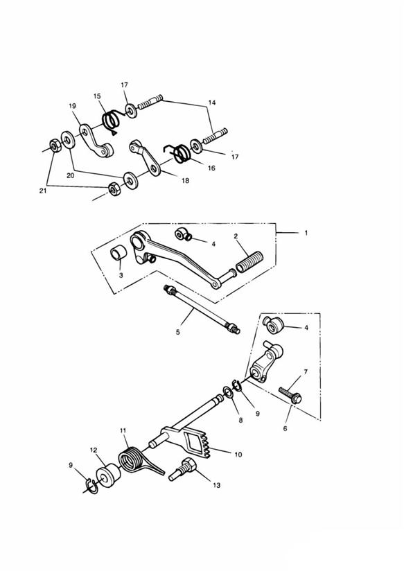 Gear change pedal  + 2483