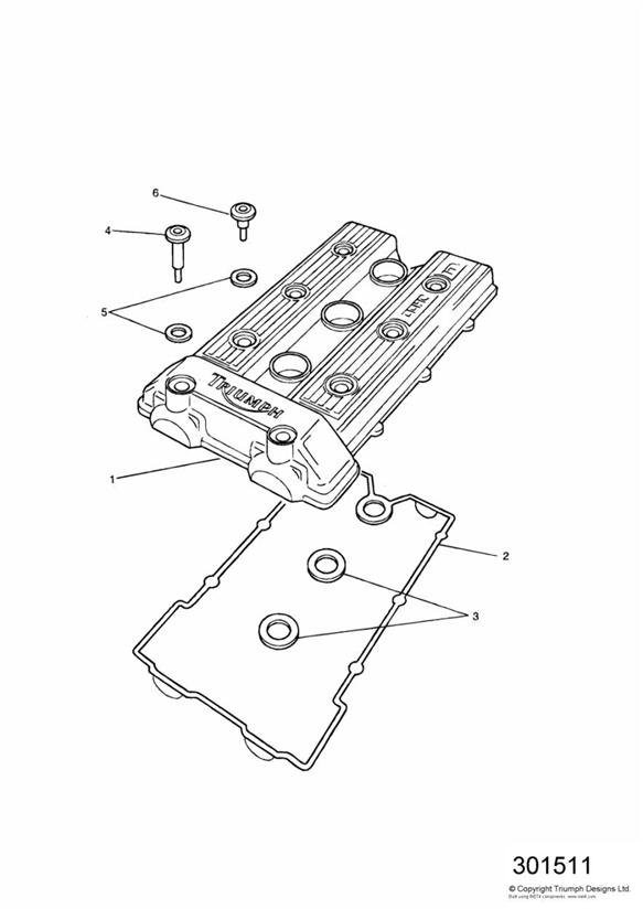 Cam cover 3 cylinder engines