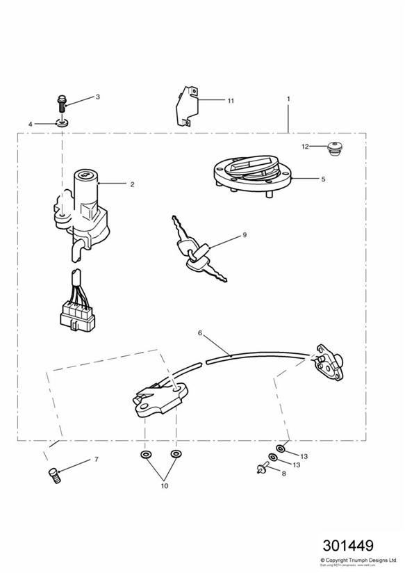 Ignition switch & lock set