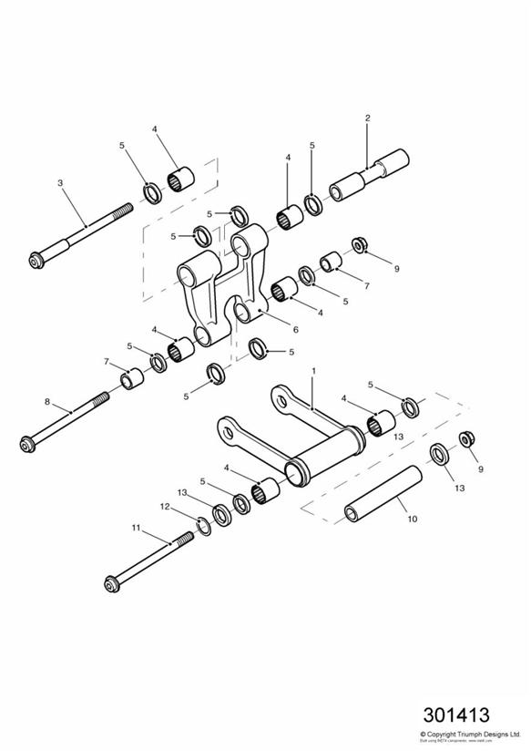 Rear suspension linkage