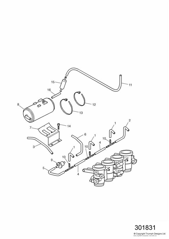 Evaporative loss equipment california only - daytona 600