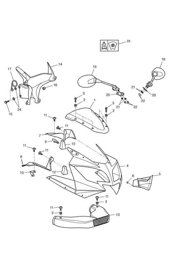 Bodywork - cockpit and mirrors