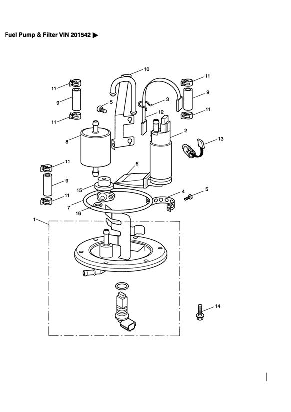 Fuel pump and filter vin 201542