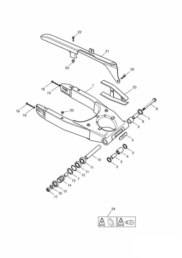 Swinging arm