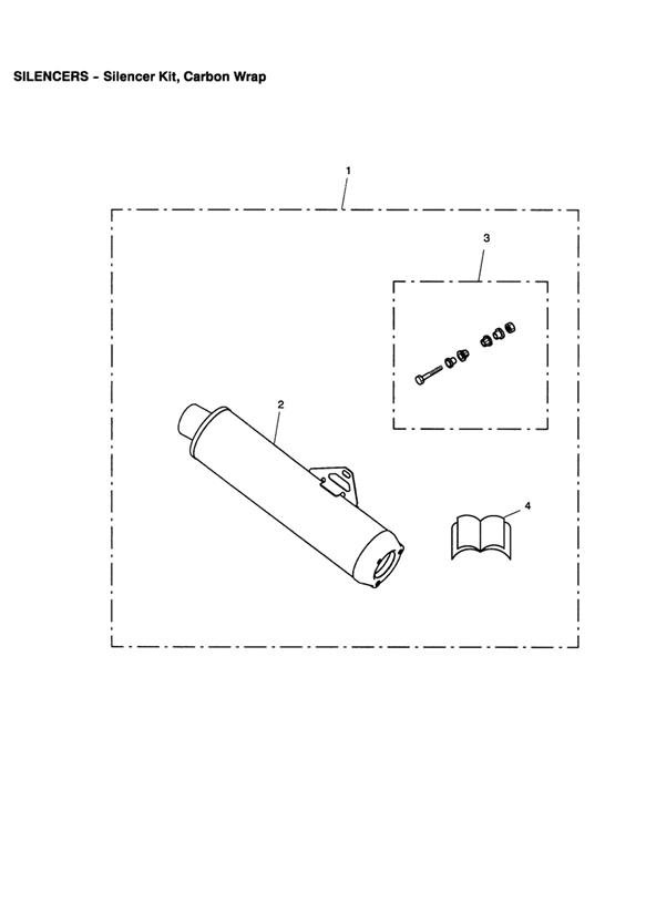 Silencer kit, stainless steel