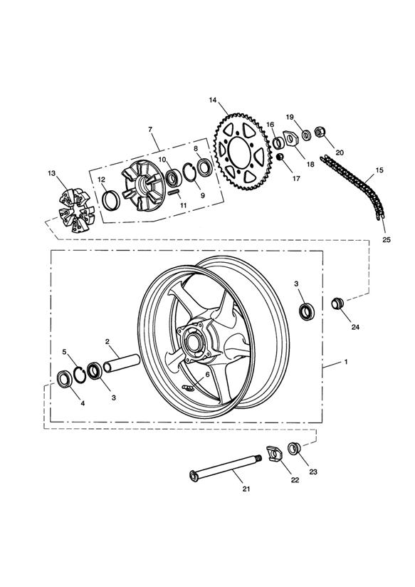 Rear wheel & final drive