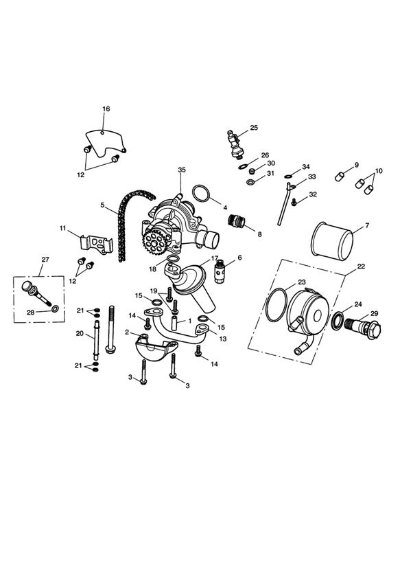 Oil pump drive