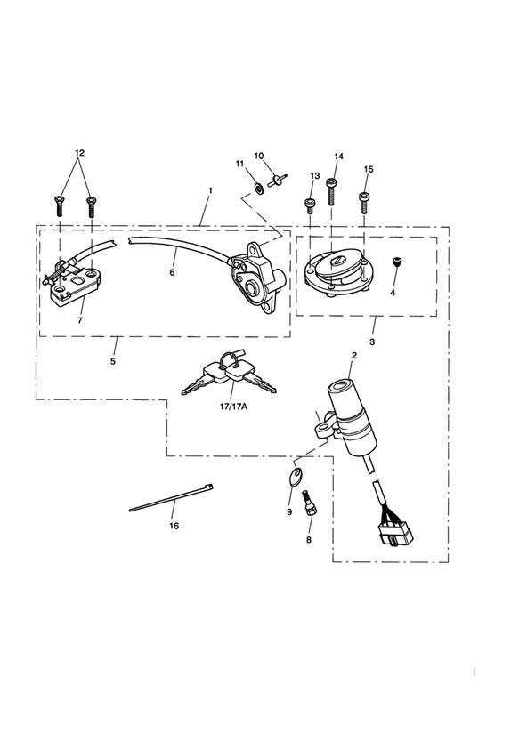 Ignition switch & lock set