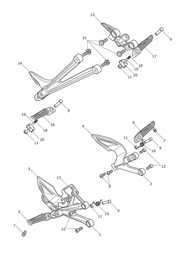 Footrests & mountings