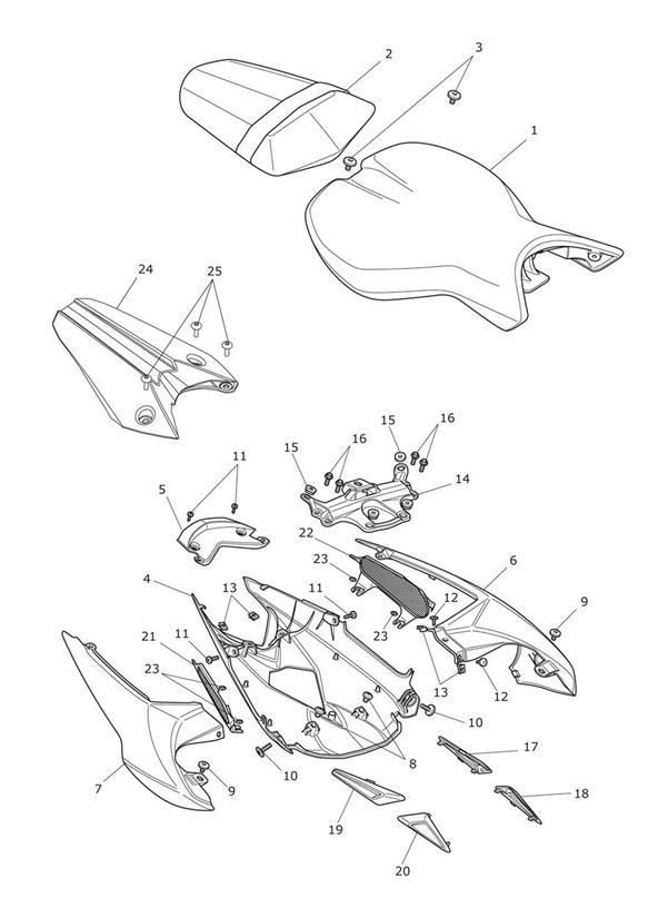 Rear bodywork & seat