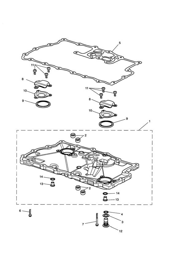 Sump & fittings  eng no 217501