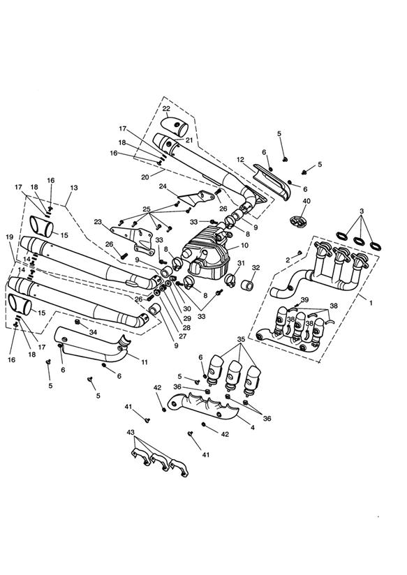 Exhaust system - rocket iii classic only (inc. special edition)