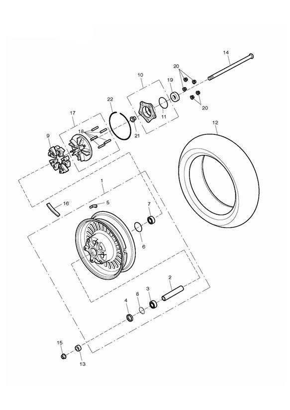 Rear wheel & final drive