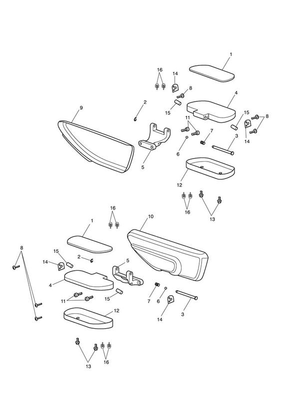 Foot controls - pillion