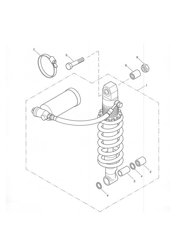 Rear suspension unit