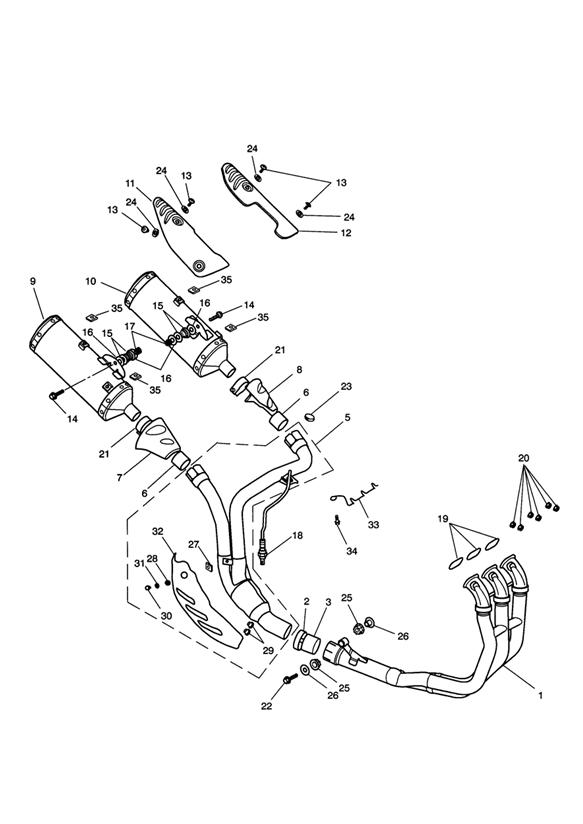 Exhaust system 281466333178 all mkts expt au, nz & za