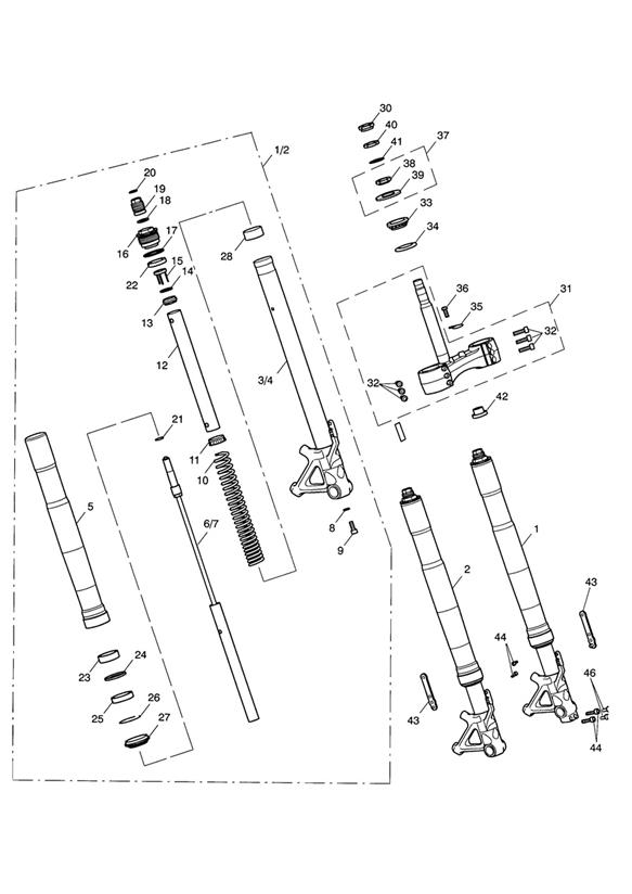 Front forks and yokes