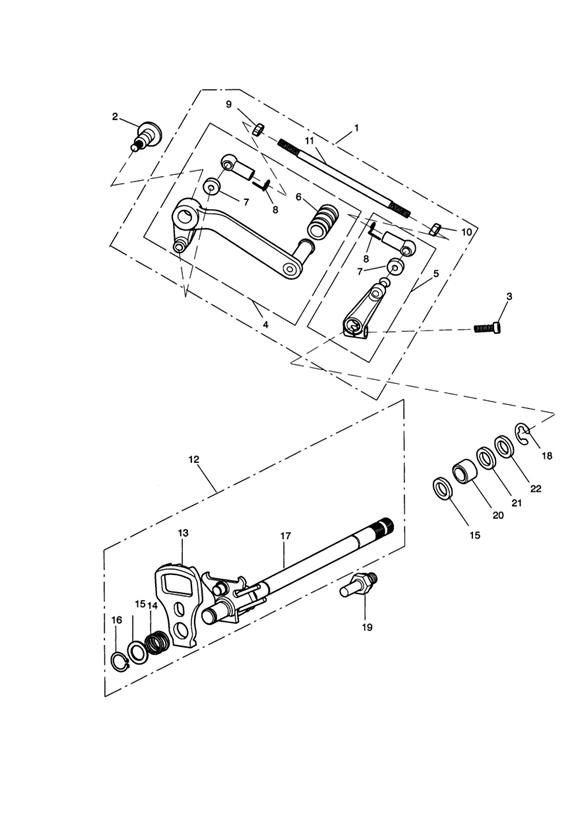 Gear change mechanism - eng no 340170