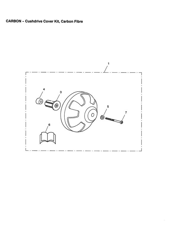 Cushdrive cover kit, carbon fibre