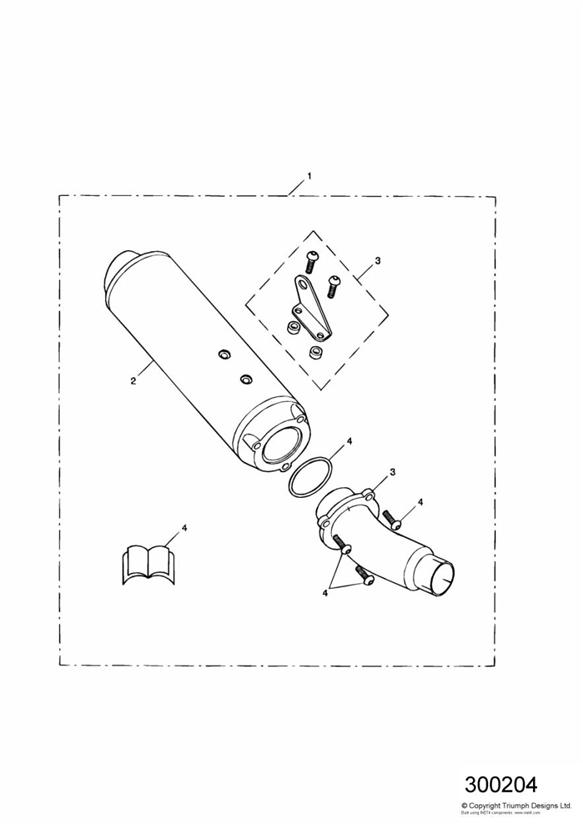 Silencer kit,cf,type 1c