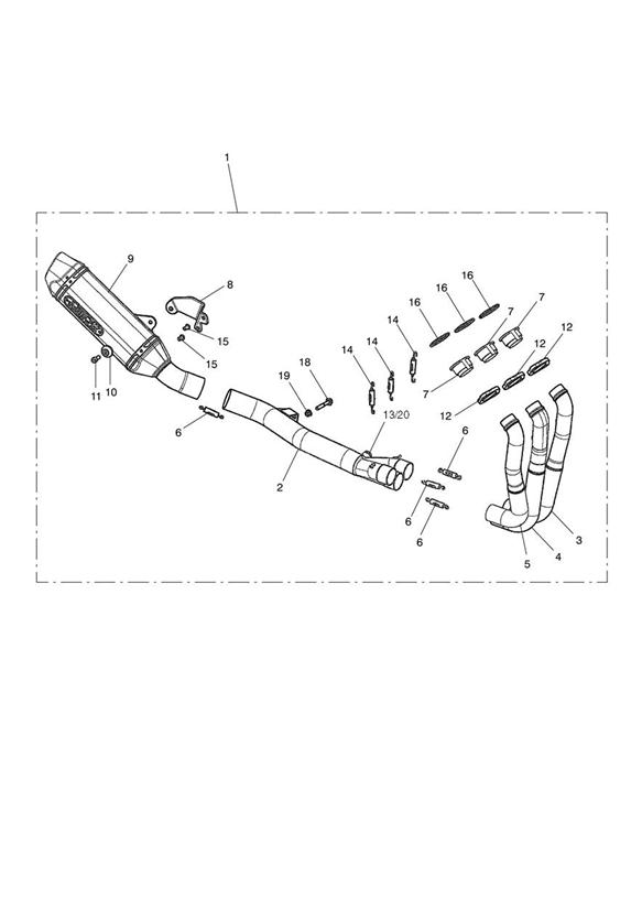 Exhaust system, arrow, 3 into 1