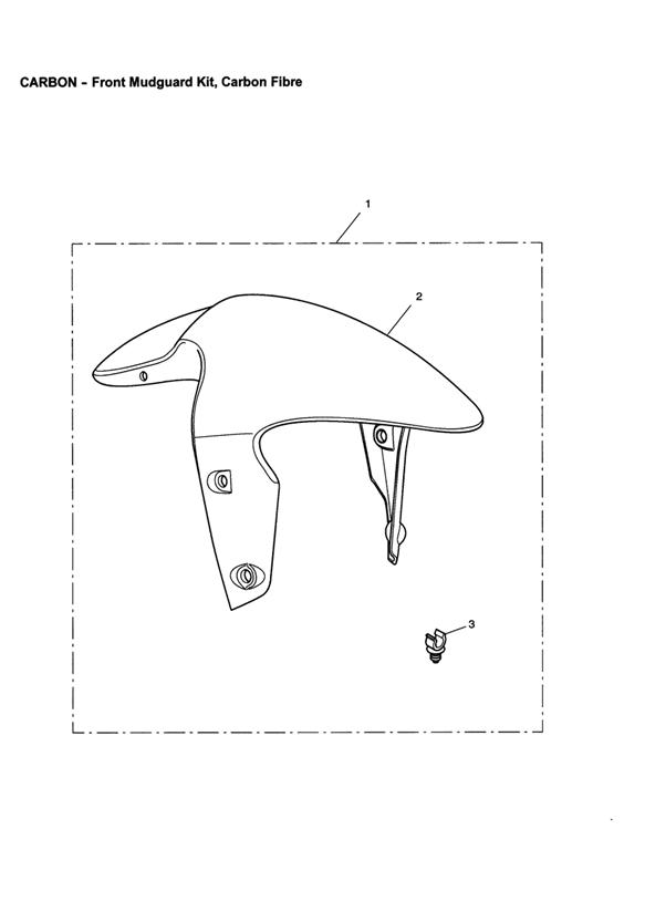 Front mudguard kit, carbon fibre