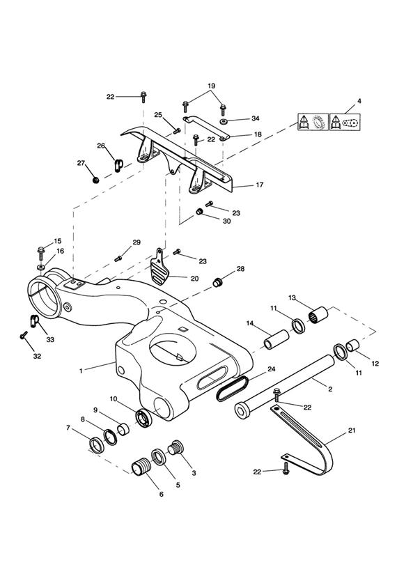 Swinging arm