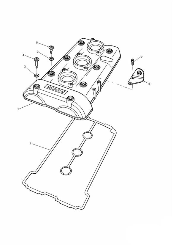 Cam cover 885cc engine