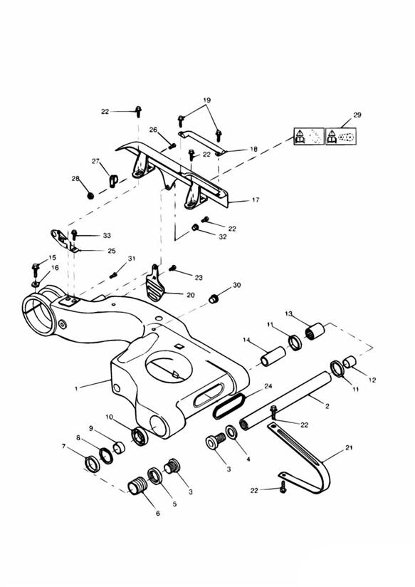 Swinging arm