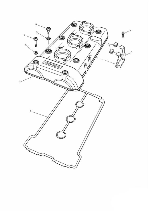 Cam cover 955cc engine