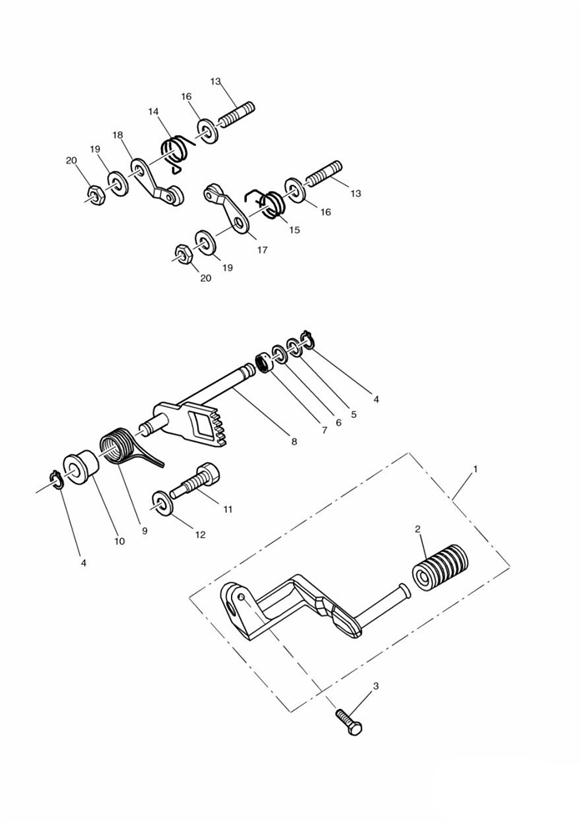 Gear change mechanism 87317 +