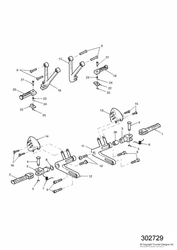 Footrests & mountings