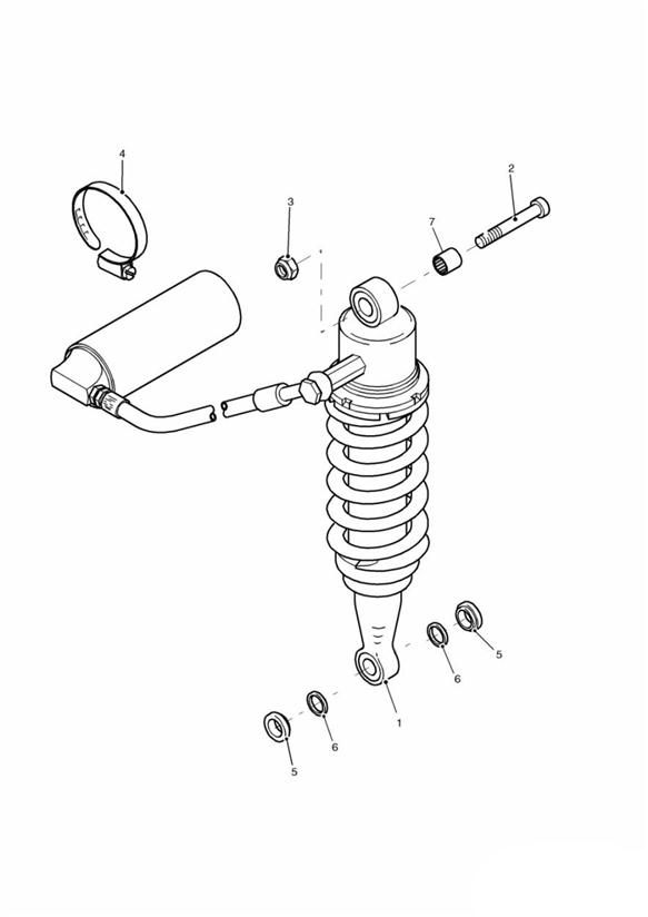 Rear suspension unit