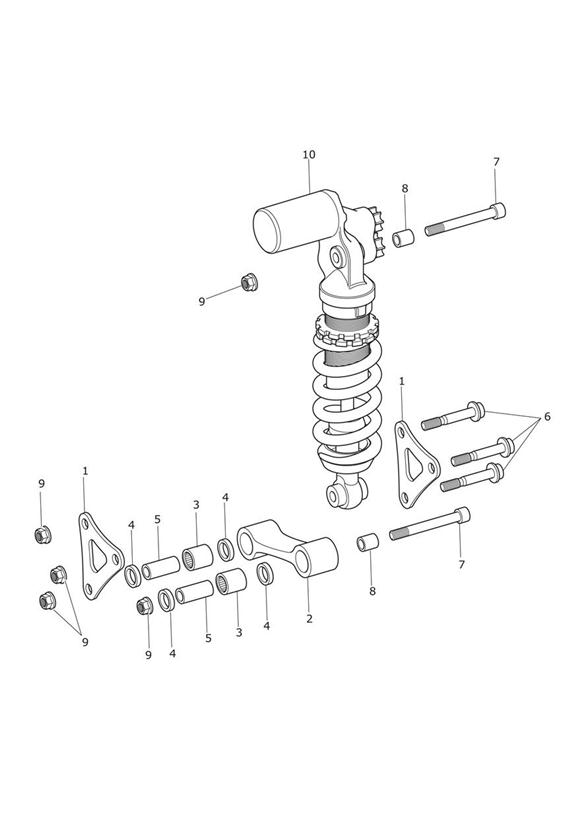Rear suspension unit & linkage