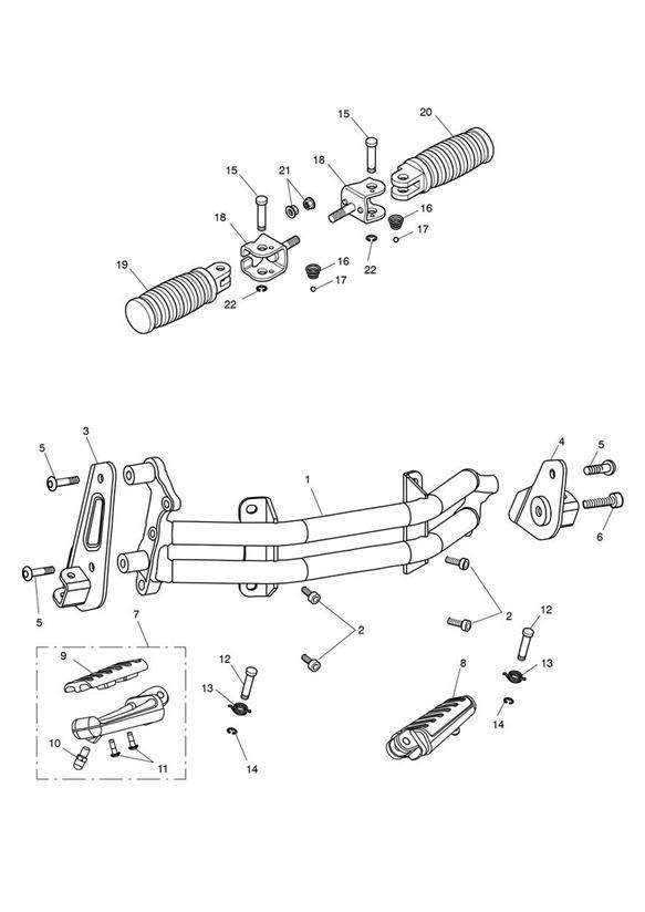 Footrests & mountings 617621