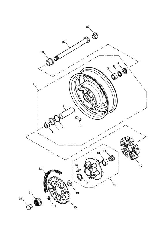 Rear wheel & final drive  469049