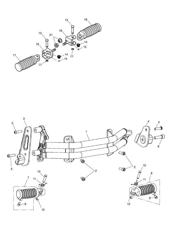 Footrests & mountings 469050  617620