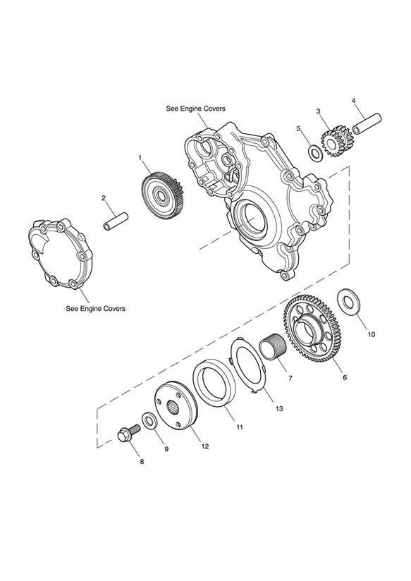 Starter drive gears - eng no 491324